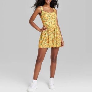 NWT Button Front Floral Romper